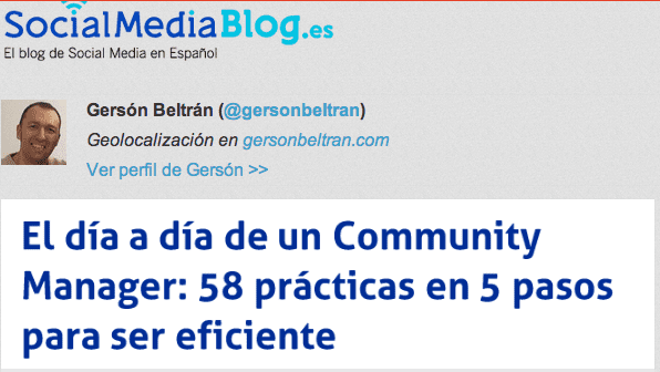 SocialMediaBlog gersón beltrán community manager